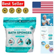 Large Hypoallergenic Bath Wipes for Sensitive Skin - 25 Count Convenience