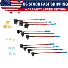 10pcs 12V Car Add-a-Circuit Fuse Adapter w/ Standard Mini TAP Blade Fuse Holder!