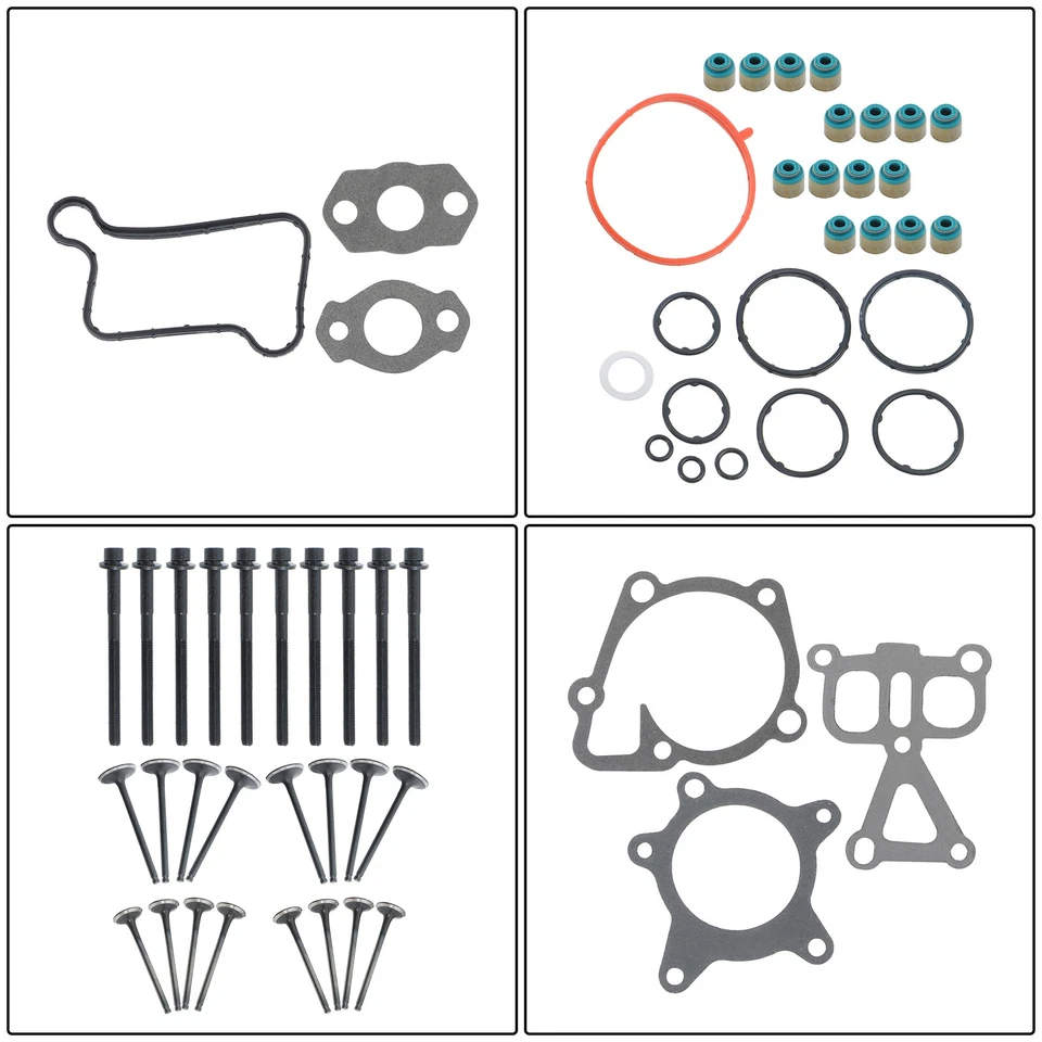 Juego de válvulas de escape de admisión y juntas de culata con pernos para Hyundai Accent Kia Rio Soul Foto 3 de 4
