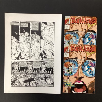 Original Artwork for Dark Angel Meet The Model Soldiers #7 P 1 by Duke Mighten