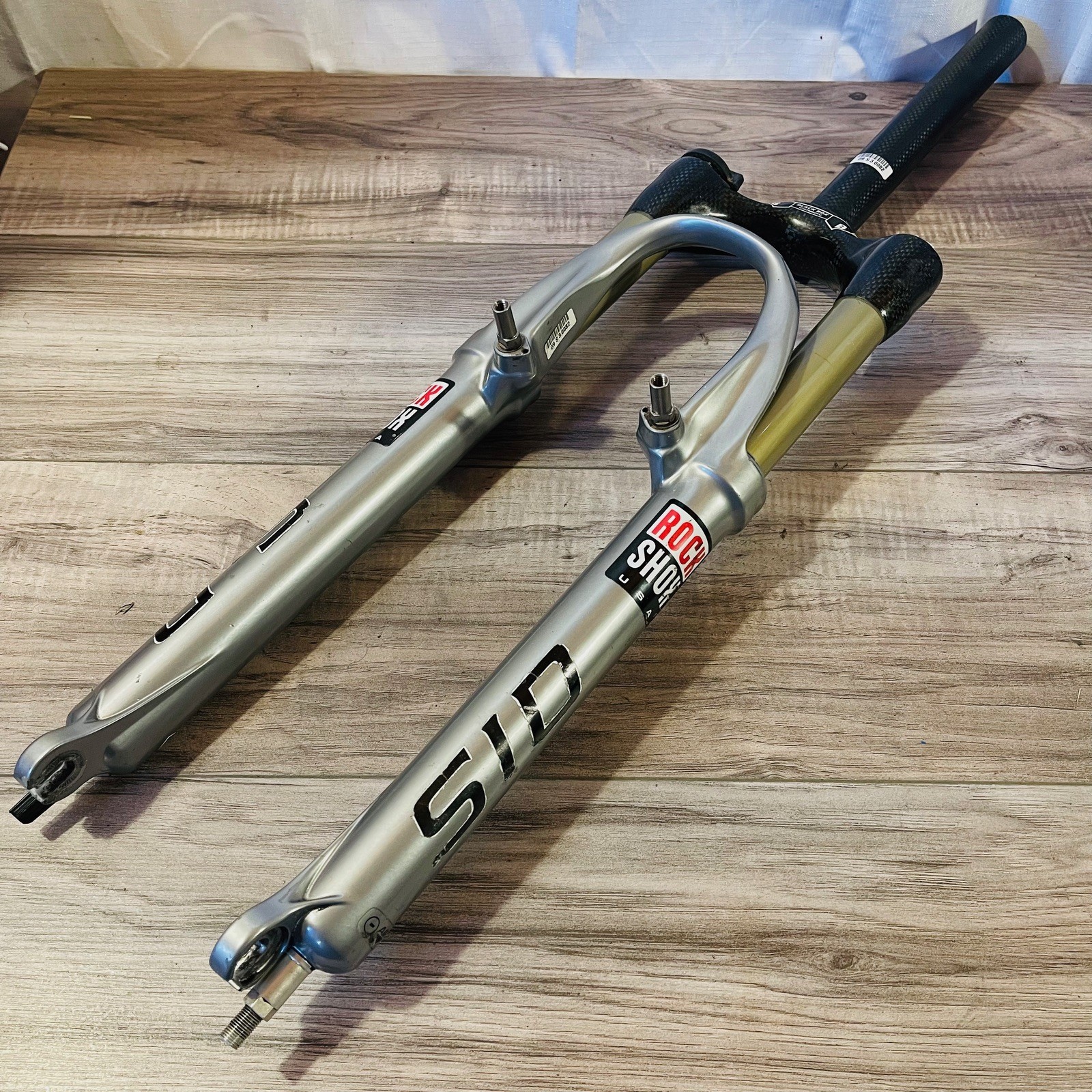 Rock Shox SID World Cup Black Box 1 1/8 Carbon 26 218mm NEEDS REBUILD