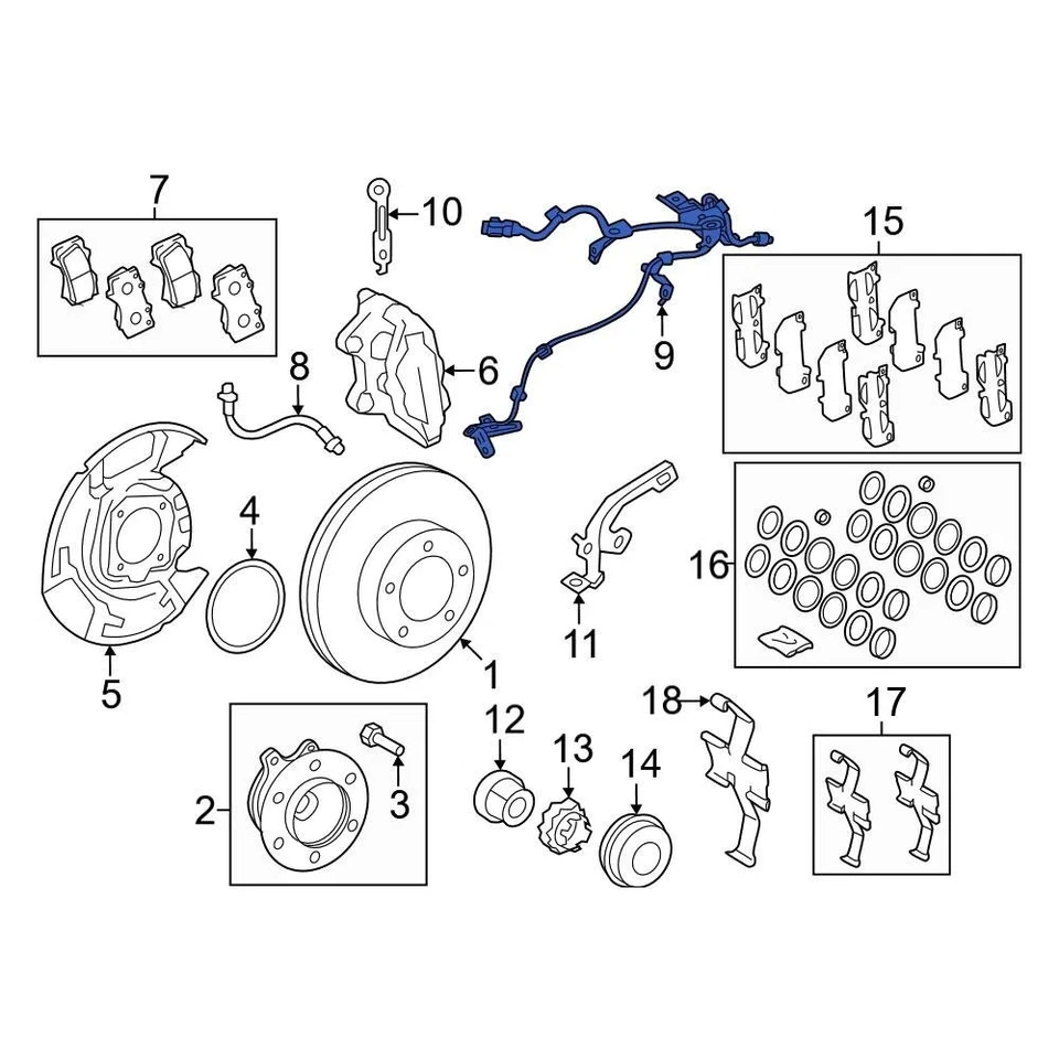 For Toyota Tacoma 2024 Toyota 895460C060 Rear Left ABS Wheel Speed Sensor Foto 4 de 4