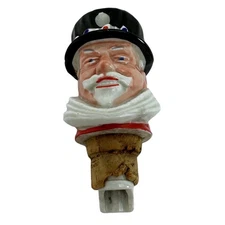 Wade Reglor Scotch Whiskey Bottle Stopper Ceramic Figural Decanter Cork