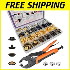 Heavy Duty Snap Fasteners Kit - 100 Sets