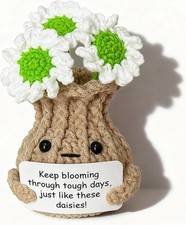Valentines Inspirational Gifts for Women Positive Crochet Daisy Galentines Day E