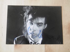 Nick Cave autograph signed 13x18 cm picture B/W
