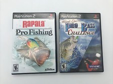 Rapala Pro Fishing & Pro Bass Challenge Bundle (Sony PlayStation 2, 2004) CIB