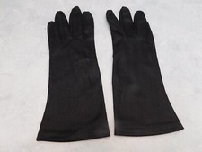  DESIGNER LADIES BLACK NYLON DRESS GLOVES UNLINED SIZE 6.5