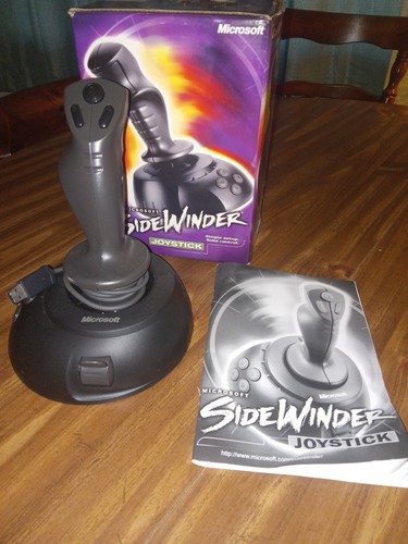 Microsoft USB SideWinder Joystick Controller For PC Gaming X05-92626 with Manual