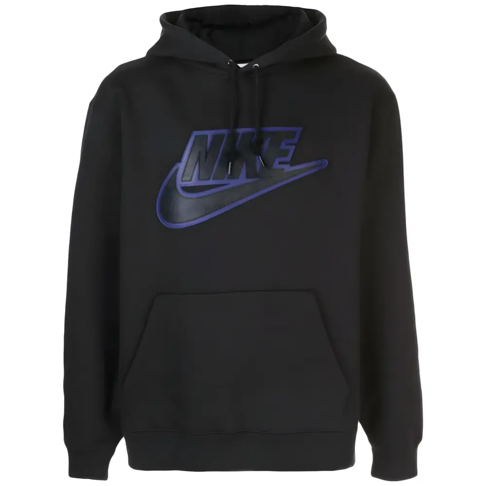 トップス Supreme Nike Leather Hooded Sweatshirt Supreme X Nike Leather Appliqué Red Hooded Hoodie Sweatshirt