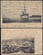 SAMOA 1903 PK SMS Condor+ GUAM USA 1905 PK Agana Post Patrouillenkreuzer S&uuml;dsee