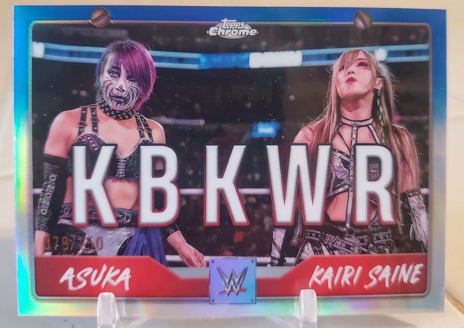 ASUKA 2025 Topps Chrome WWE #TAG-KBW Blue Refractor Card NXT #/150 KAIRI SAINE