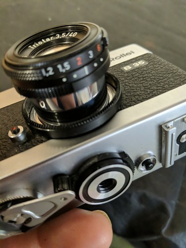 Rollei 35 B 35mm Compact Camera 3.5/40 Carl Zeiss Lens Working - Picture 11 of 12