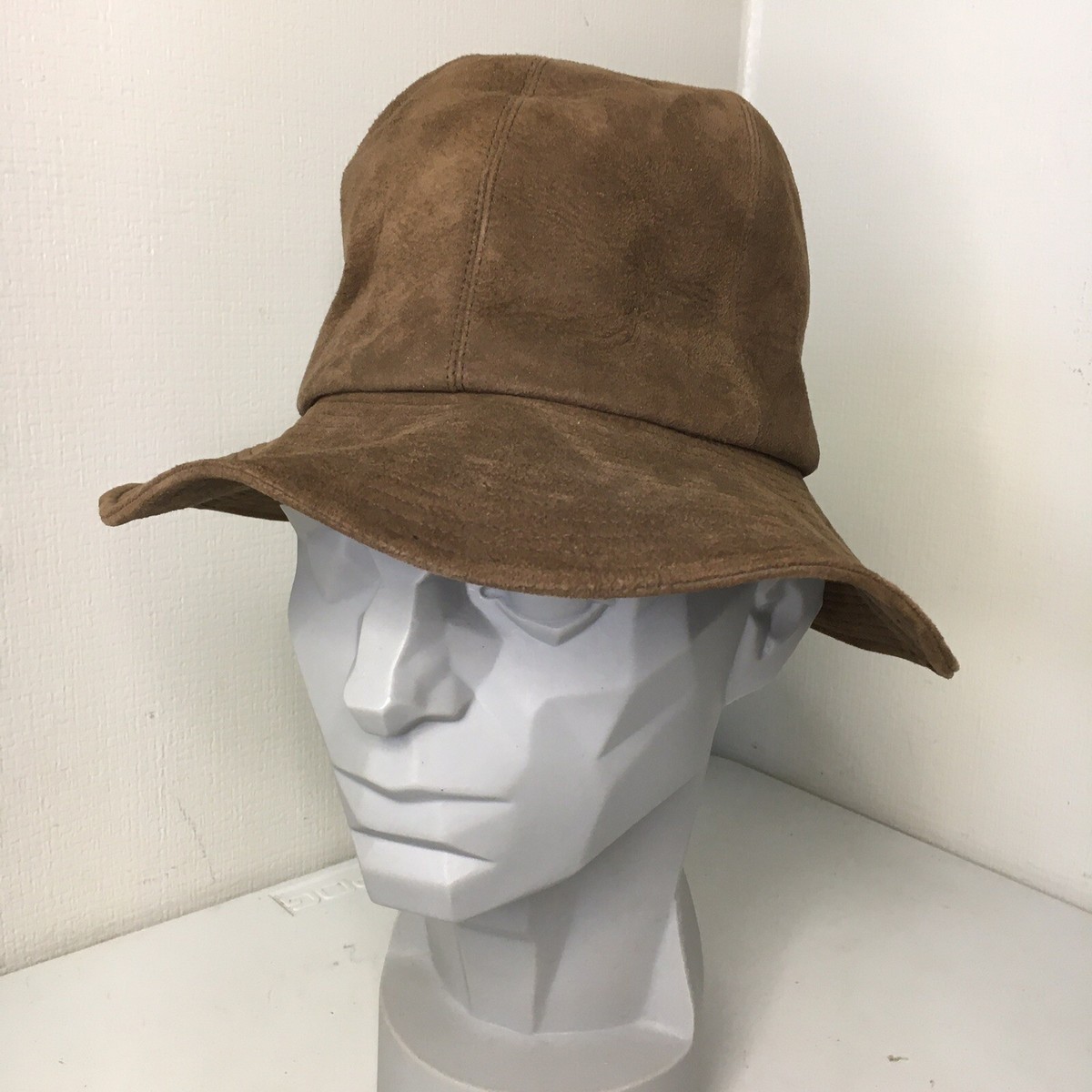 Ein Mayser Milz Hat 18 33 Vintage Leather German Bucket Hat Brown