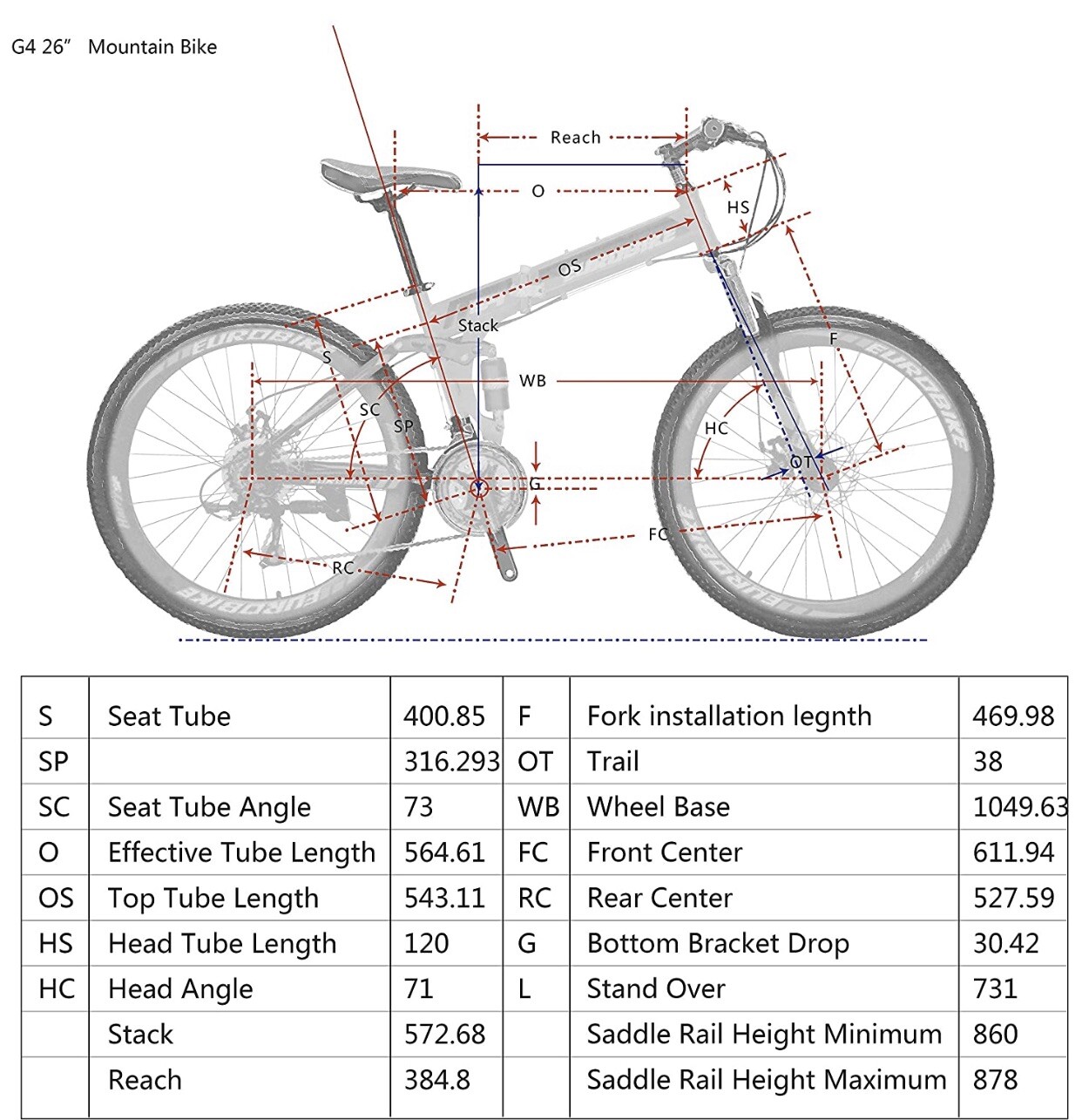 Folding Mountain Bike 26 Inch 21-Speed Road Bicycle Full Suspension Disc Brakes