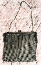 167g Antique Accurate German International Coin Silver Purse Women Bag Mesh