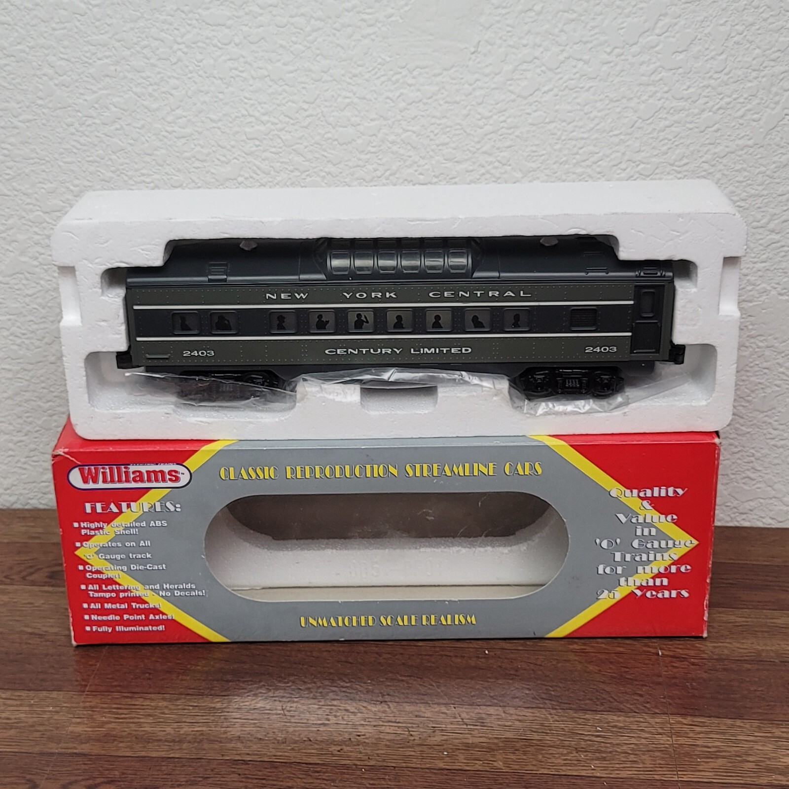 Williams O Gauge NYC New York Central Century Limited Model Passenger Car #2403