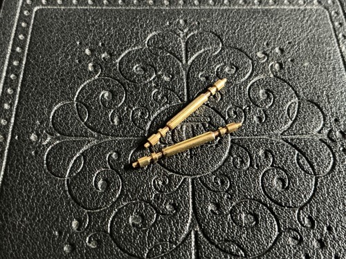 2 Authentic Rolex 18k Gold Day Date Spring Bars Watch Pins 1803 18038 18238 - Picture 3 of 4