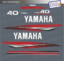 Adesivi calandra motore marino fuoribordo Yamaha 40 cv 2t autolube gommone barca