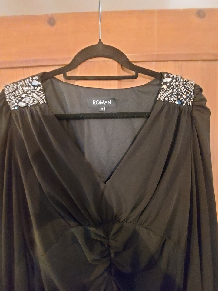 Ladies Black Dress, Roman, Size 18 eBay