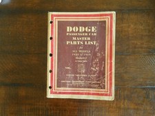 1929 1939 Dodge Master Parts List Book Volume 2 All Models Original Mopar 1929 1939 Dodge Master Parts List Book Volume 2 All Models Original Mopar