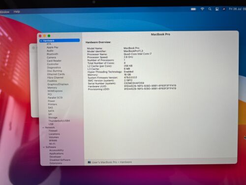 Macbook Pro A1398 - Mint Condition - Late 2013 - 16GB RAM, 1TB SSD, Intel i7 - Picture 13 of 16