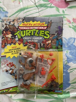 Wacky Splinter Creepy Crawlin' Splinter Wacky Action TMNT 1990 Playmates Figure | eBay