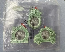 St Nicholas Square Kohl's NEW Christmas Ornament Set of 3 Green Picture Frames
