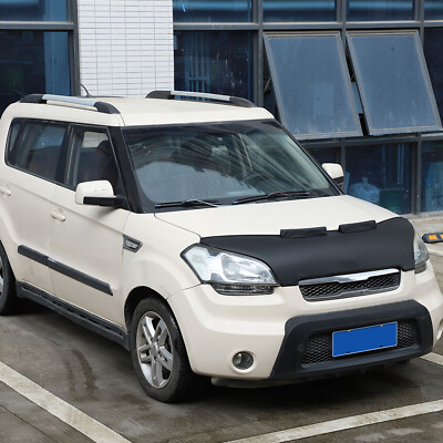 PU Leather Hood Bra Guard Protection Bug Stone Deflector Fits Kia Soul 2009-2013
