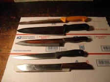 Vintage Kitchen Knife Lot WAVERLY - WUSTHOF - ONTARIO - SWIBO - CUTLERY JET CUT