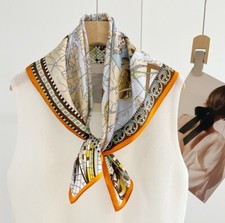 100 Mulberry Silk Scarf Women Square Wrap Neckerchief 65 65cm Bandana Q10