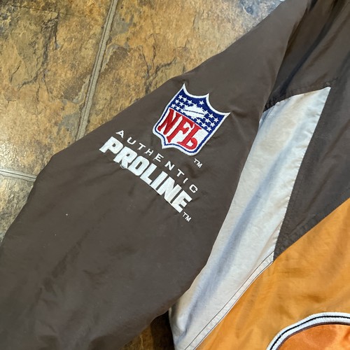 Vintage 90s Cleveland Browns Shark Tooth Puffer Jacket Logo Athletic Sz L NFL - Picture 7 of 12