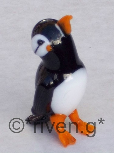 FIGURA DE PÁJARO OCEÁNICO DE VIDRIO FRAILECILLO @ PLUMAS @ Coleccionable @ Playa alada linda junto al mar - Imagen 7 de 11