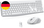 KOORUI Tastatur Und Maus Kabellos, Leise Maus Tastatur Set Deutsches Layout QWER