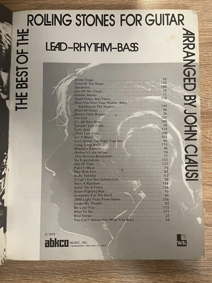 Greatest Hits Of The Rolling Stones For Guitar, Arranged- John Clausi, Songbook - Image 4 of 4