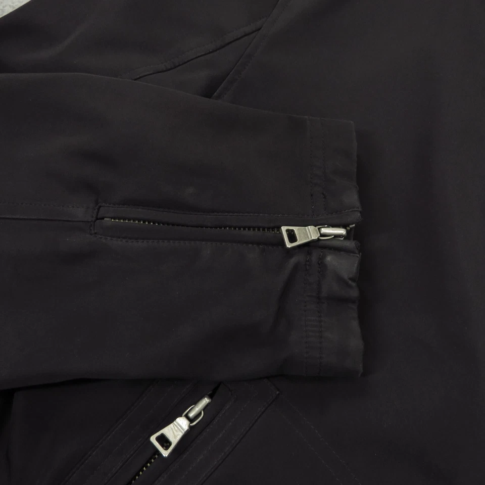 Chaqueta Barneys New York Para Hombre Mediana Negra Moto Corredor Correa para la barbilla Cremallera Completa Ciudad Foto 2 de 4