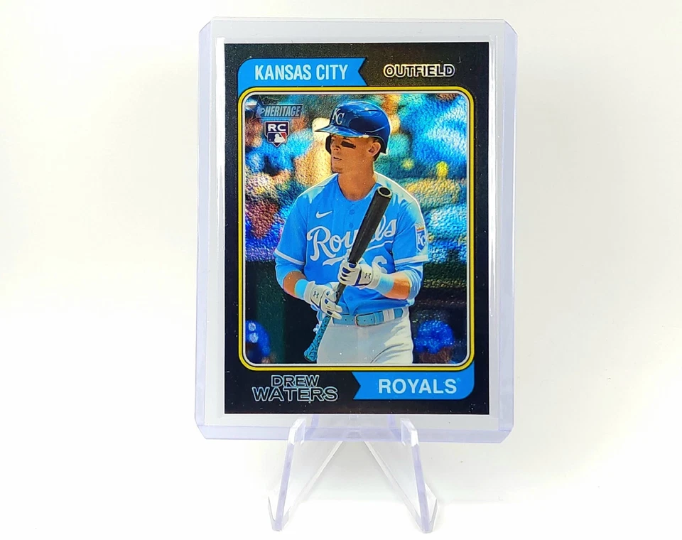 Drew Waters Rookie /74 SSP 2023 Topps Heritage Black Chrome Kansas City Royals - Image 4 of 4