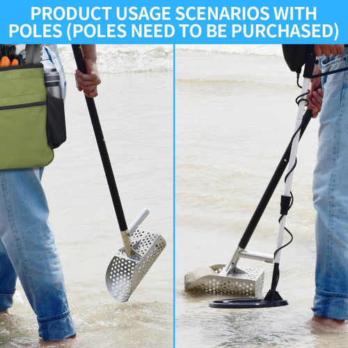 Metal Detecting Sand Scoop - Stainless Steel Digging Shovel with Metal Detector - Picture 8 of 9