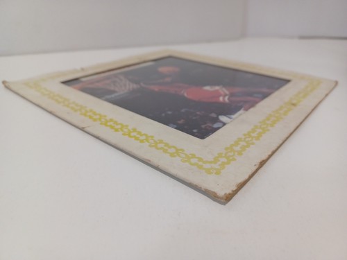 Vintage MICHAEL JORDAN BULLS Reverse SLAM DUNK Framed Carnival Glass Prize 8x8" - Picture 4 of 4