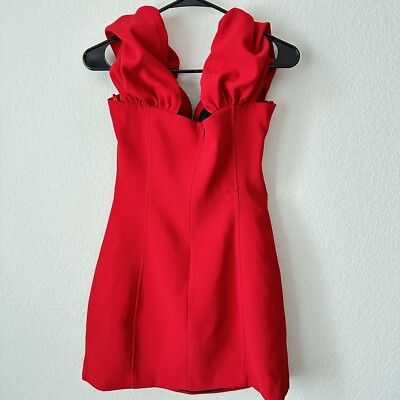 RED VALENTINO★素敵！Ruffled jersey mini dress VALENTINO GARAVANI Ruffled cotton-blend faille mini dress