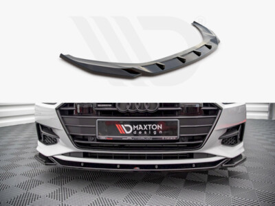 Frontdiffusor Diffusor V1 Maxton Design Glanz Schwarz für Audi A7 C8