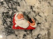 1996 Coca Cola Coke Magnet Christmas Santa Claus Drinking From Bottle