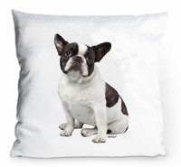 Kissenbezug 40X40Cm - FranzöSische Bulldogge - Schwarz/ Weiß Hund Portrait Deko