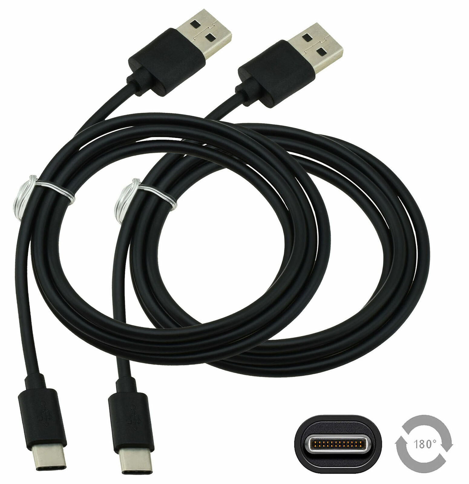 2X USB Type C Data Cable Usb-C Charger Usbc Charging for Blackview BV9700 Pro-image