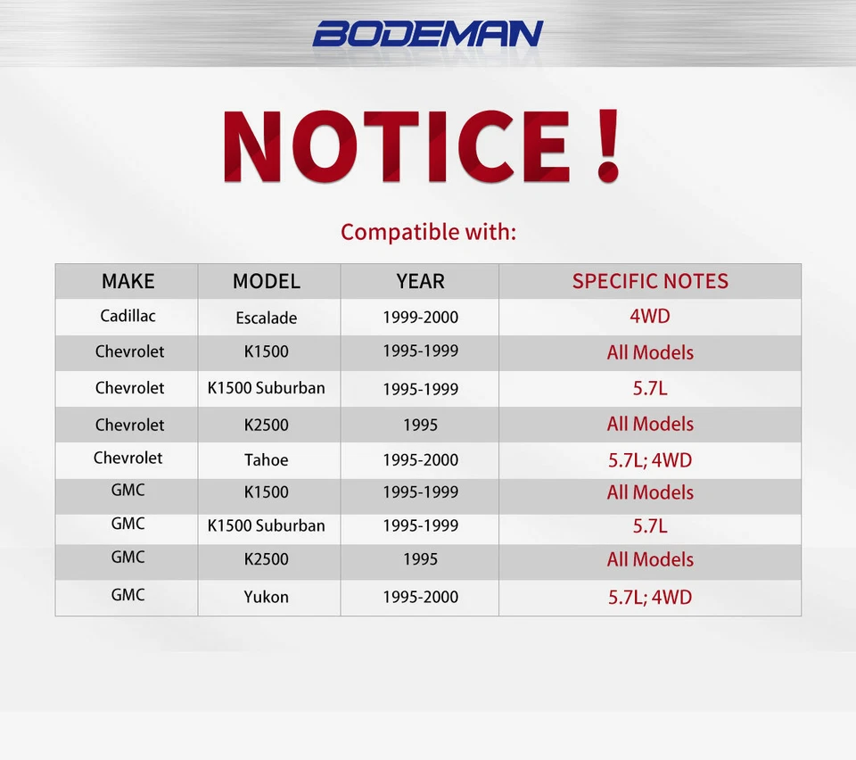 Cojinete de cubo de rueda de eje CV delantero de 4 piezas para Chevy GMC K1500 Tahoe 1995-1998 1999 4x4 Foto 2 de 4