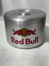 RED BULL  Advertising Aluminum Party Ice Chest Cooler Patio Bar Apx 11”x 8”