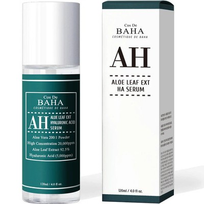 Cos De BAHA Organic Aloe Vera + Hyaluronic Acid Soothing Serum 120ml