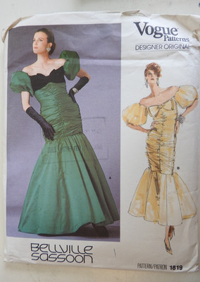 Vogue 1819 Schnittmuster gerafftes Abendkleid Gr. 12 Bellville Sassoon FF UNGESCHNITTEN
