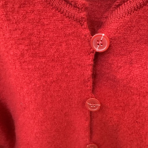 Vintage. SIGRID OLSEN SPORT 100 % SHETLAND GEKOCHTE WOLLE ~ ROTE STRICKJACKE ~ PETITE S Small - Bild 4 von 16