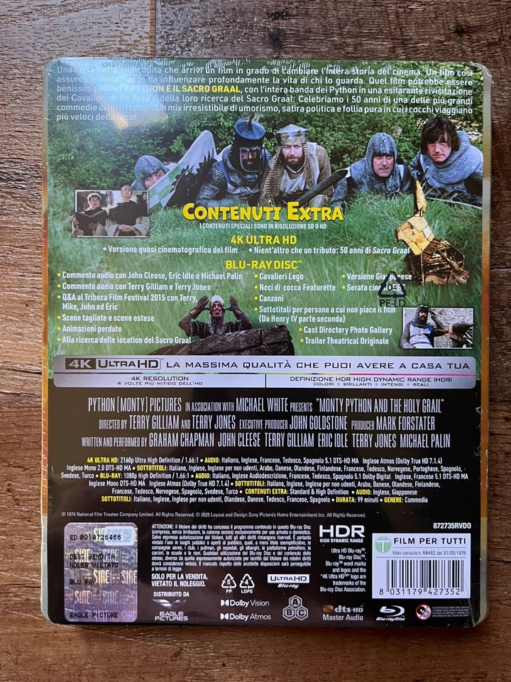Monty Python & the Holy Grail w. Steelbook (4K UHD + Blu-ray, Region Free) *NEW* - Image 2 of 4